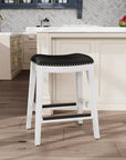 24" Modern Counter Stool White - From Where -