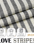 24" Striped Linen Kitchen Curtains - From Where -