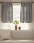 24" Striped Linen Kitchen Curtains - From Where -