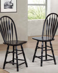 24" Swivel Barstool Antique Black - From Where -