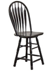 24" Swivel Barstool Antique Black - From Where -