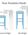 24" Wooden Backless Counter Stool (Set of 4) - From Where -