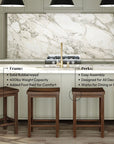 24" Wooden Backless Counter Stool (Set of 4) - From Where -