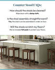 24" Wooden Backless Counter Stool (Set of 4) - From Where -