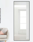 POSHIONS 71"x28" Full Length Mirrors Rectangle Floor Mirrors for Dressing, Modern, Black