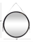 24x35" Black Metal Wall Mirror - From Where -