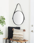 24x35" Black Metal Wall Mirror - From Where -