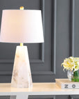 25.5" Alabaster LED Table Lamp - From Where -