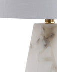 25.5" Alabaster LED Table Lamp - From Where -