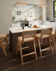 26" Rattan Counter Stools (Set of 4) - From Where -