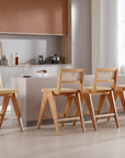26" Rattan Counter Stools (Set of 4) - From Where -