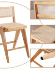 26" Rattan Counter Stools (Set of 4) - From Where -