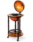 Canddidliike 16th Century Wood Globe Wine Bar Stand, Globe Wine Bar Stand, Liquor Bottle Shelf, Vintage Italian-Inspired Barware