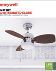 3 Blades LED Ceiling Fan with Light Kit - From Where -