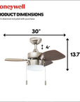 3 Blades LED Ceiling Fan with Light Kit - From Where -