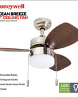 3 Blades LED Ceiling Fan with Light Kit - From Where -