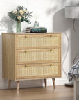 3 - Drawer Boho Rattan Dresser - From Where -