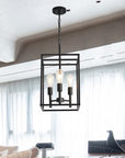 3 Light Pendant Light with Square Cage - From Where -