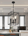 3 Light Pendant Light with Square Cage - From Where -