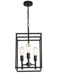 3 Light Pendant Light with Square Cage - From Where -