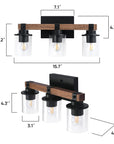 3 - Light Wood Vanity Light Fixture - From Where -