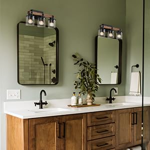 3 - Light Wood Vanity Light Fixture - From Where -