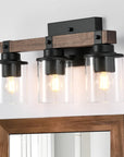 3 - Light Wood Vanity Light Fixture - From Where -