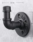 3 Pack Industrial Style Robe Towel Hook - From Where -