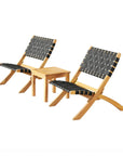 3 Pc Acacia Wood Outdoor Bistro Set - From Where -