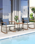 3 Piece Outdoor Furniture Wicker Bistro Set - From Where -
