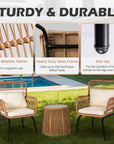 3 - Piece Rattan Patio Bistro Set - From Where -