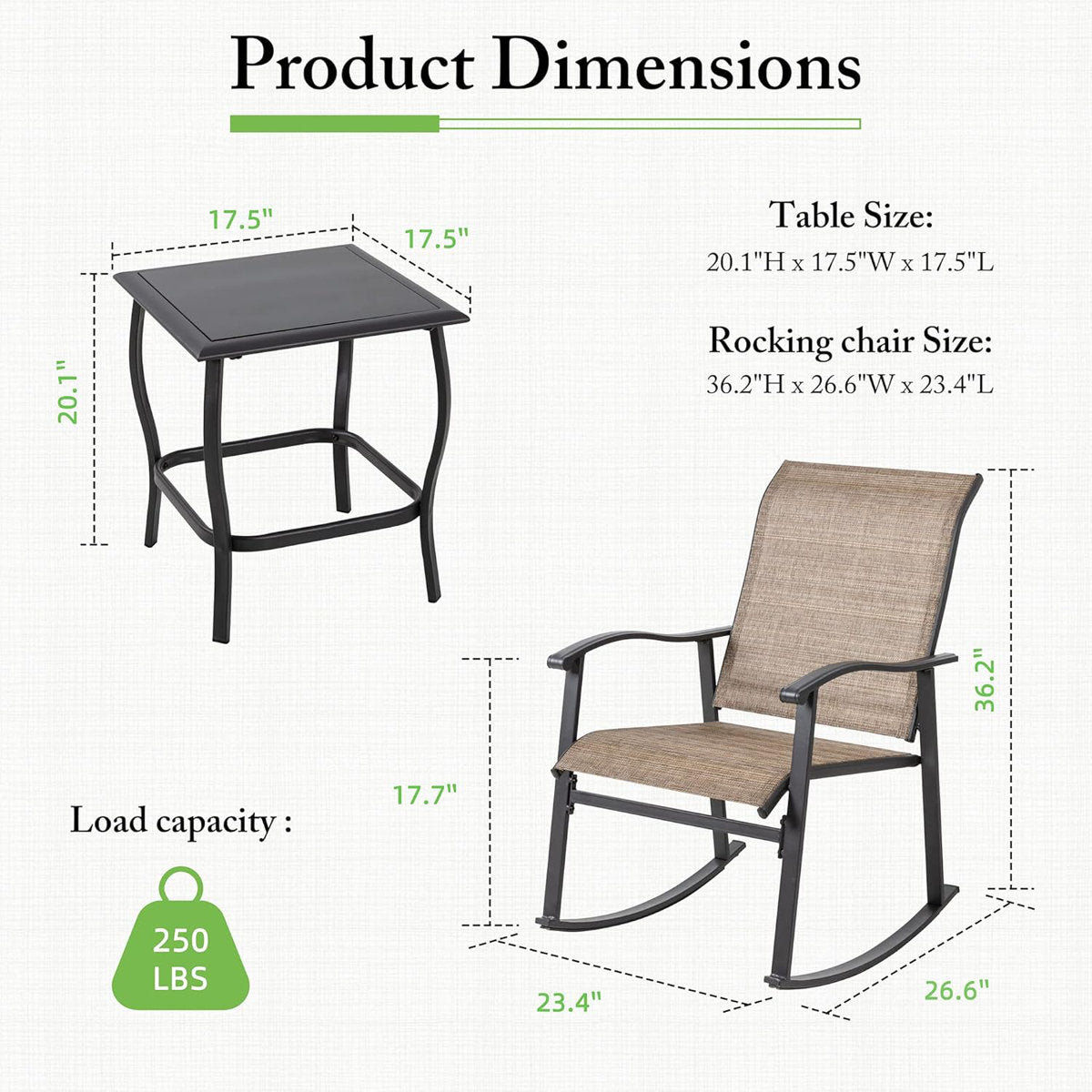 3 - Piece Rocking Bistro Set - From Where -