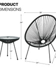 3 - Pieces Outdoor Wicker Bistro Set - From Where -
