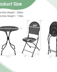 3 Pieces Patio Bistro Set - From Where -