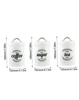 3 - Pieces White Kitchen Metal Tins - From Where -