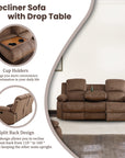 3 - Seater Brown Recliner Sofa - From Where -