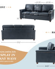 3 - Seater Upholstered Leather Sofa - From Where -
