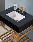 30" Brushed Gold Bathroom Vanity Set - From Where -