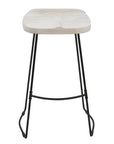 30 - Inch Handcrafted Backless Barstool - From Where -