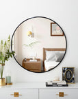 30 inch Round Black Mirror - From Where -