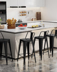 30" Metal Bar Stools with Backs - From Where -