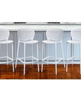 30" Plastic Bar Height Chairs Set of 4 - From Where -