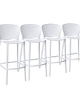 30" Plastic Bar Height Chairs Set of 4 - From Where -
