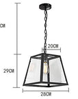 Retro Glass Box Chandelier