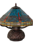 Meyda Lighting 17" High Tiffany Dragonfly Table Lamp