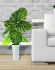 36" Artificial Monstera Plant in White Planter - From Where -