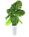36" Artificial Monstera Plant in White Planter - From Where -