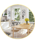 36 inch Gold Circle Mirror - From Where -
