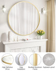 36 inch Gold Circle Mirror - From Where -