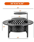 36" Wood Burning Fire Pit - From Where -